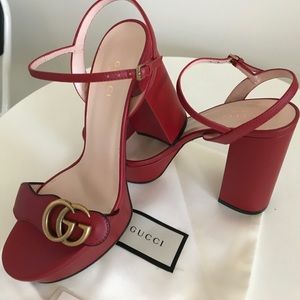 Gucci Marmont Platform Heels